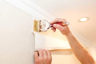 Pose de papier peint à Essertines-en-Donzy — revêtements muraux et toiles de verre